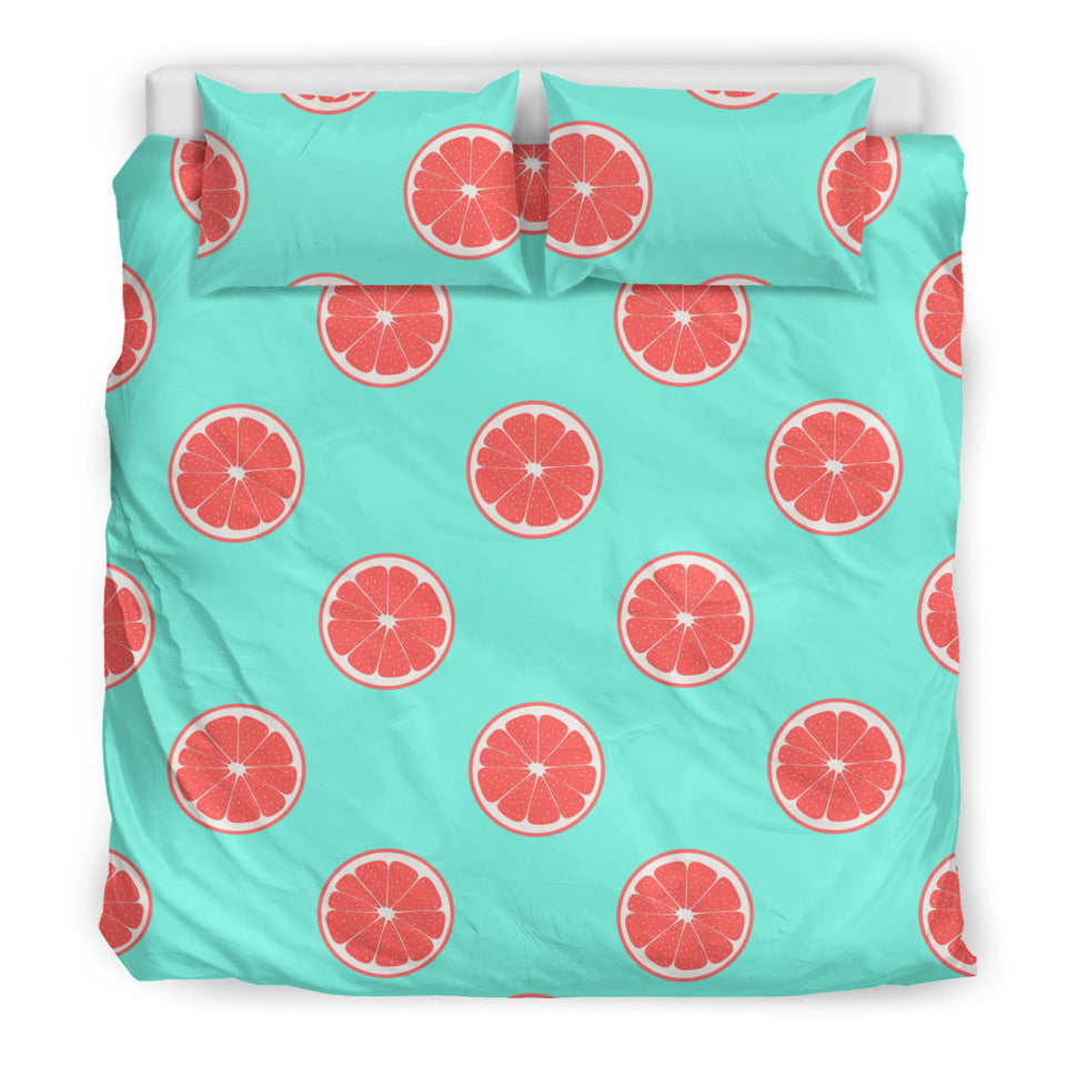Grapefruit Green Background Bedding Set