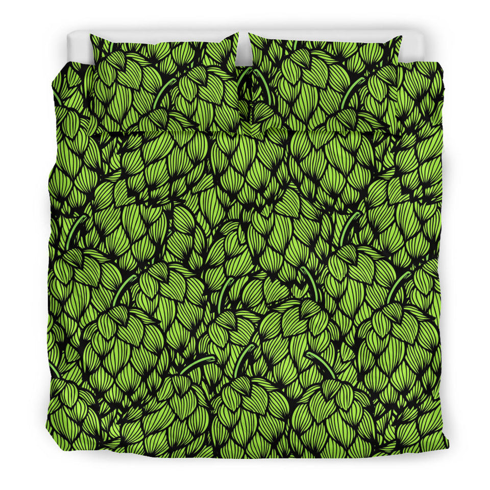 Green Hop Pattern Bedding Set