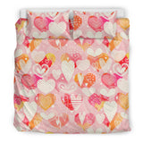 Hand Drawn Heart Design Pattern Bedding Set
