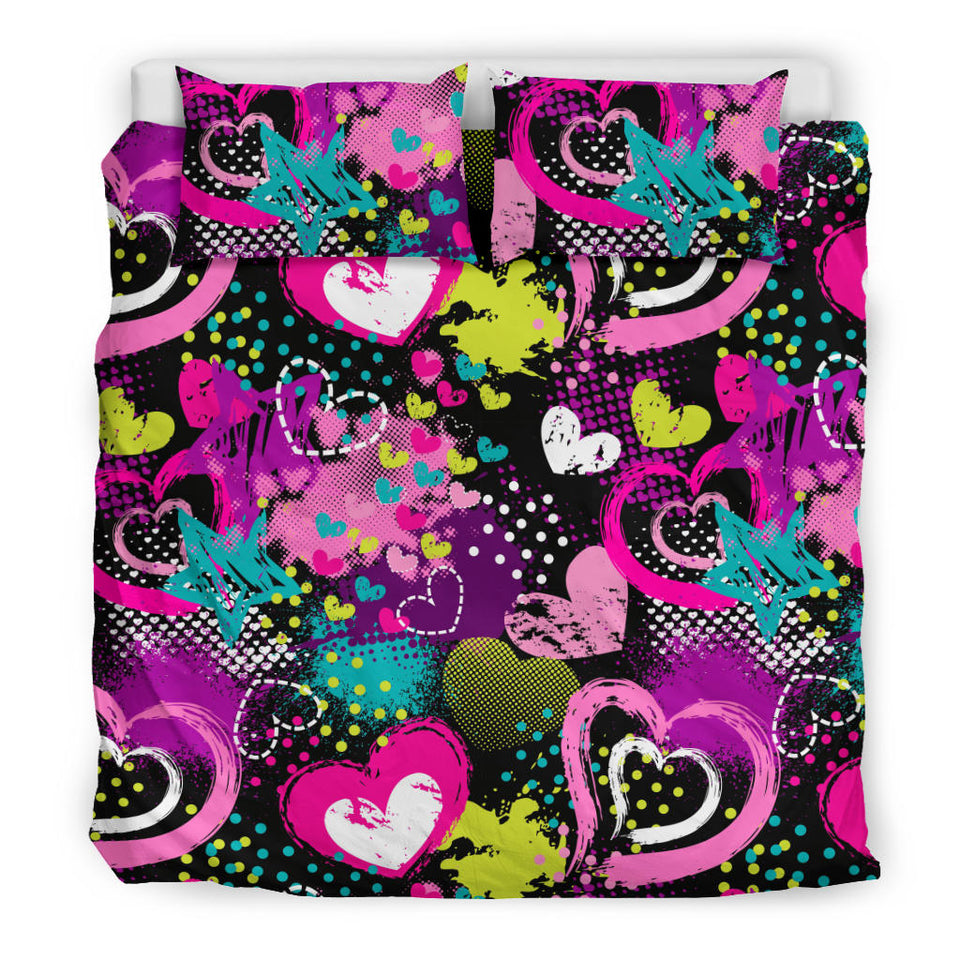 Heart Dot Wave Star Creative Design Pattern Bedding Set