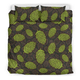 Hop Pattern Black Background Bedding Set