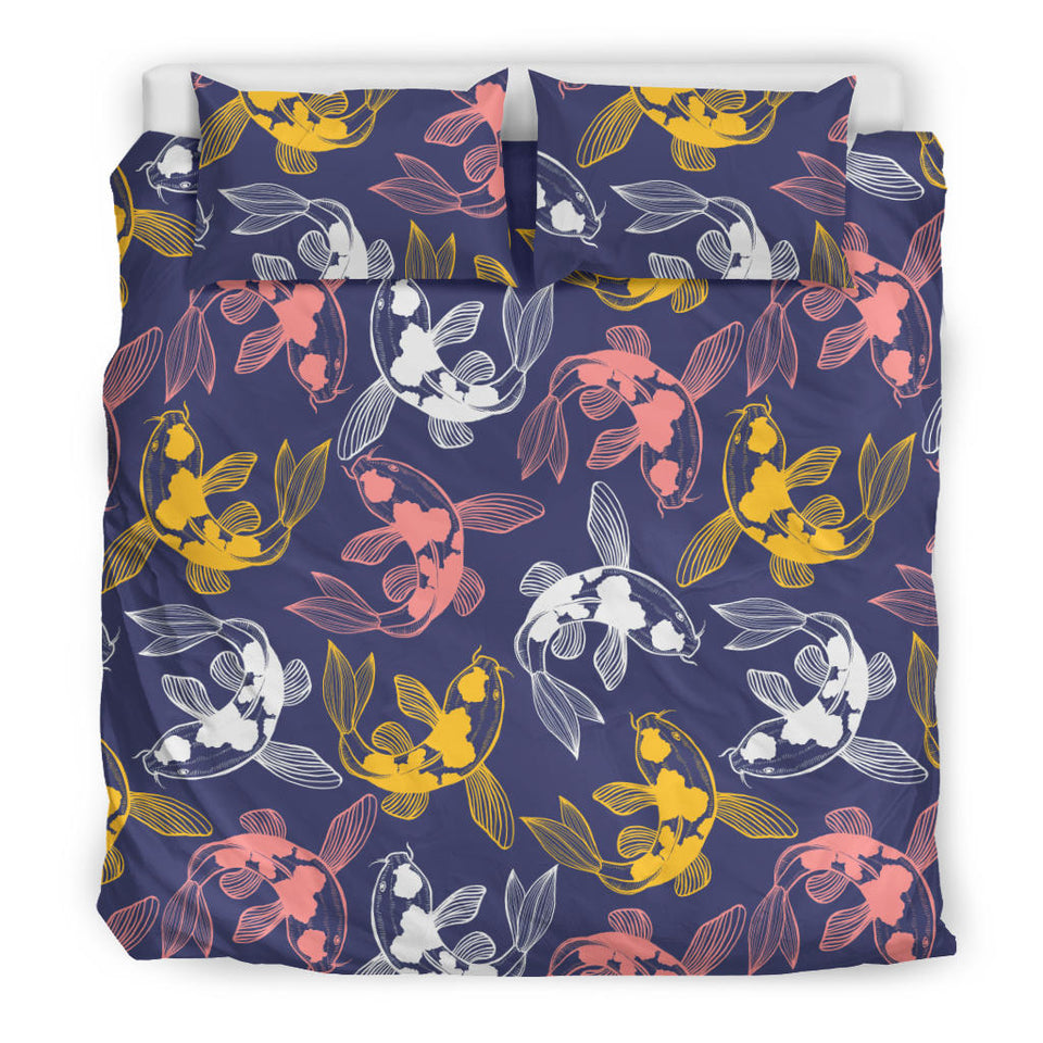 Koi Fish Carp Fish Pattern Bedding Set