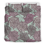 Spider Web Cobweb Design Color Pattern Bedding Set