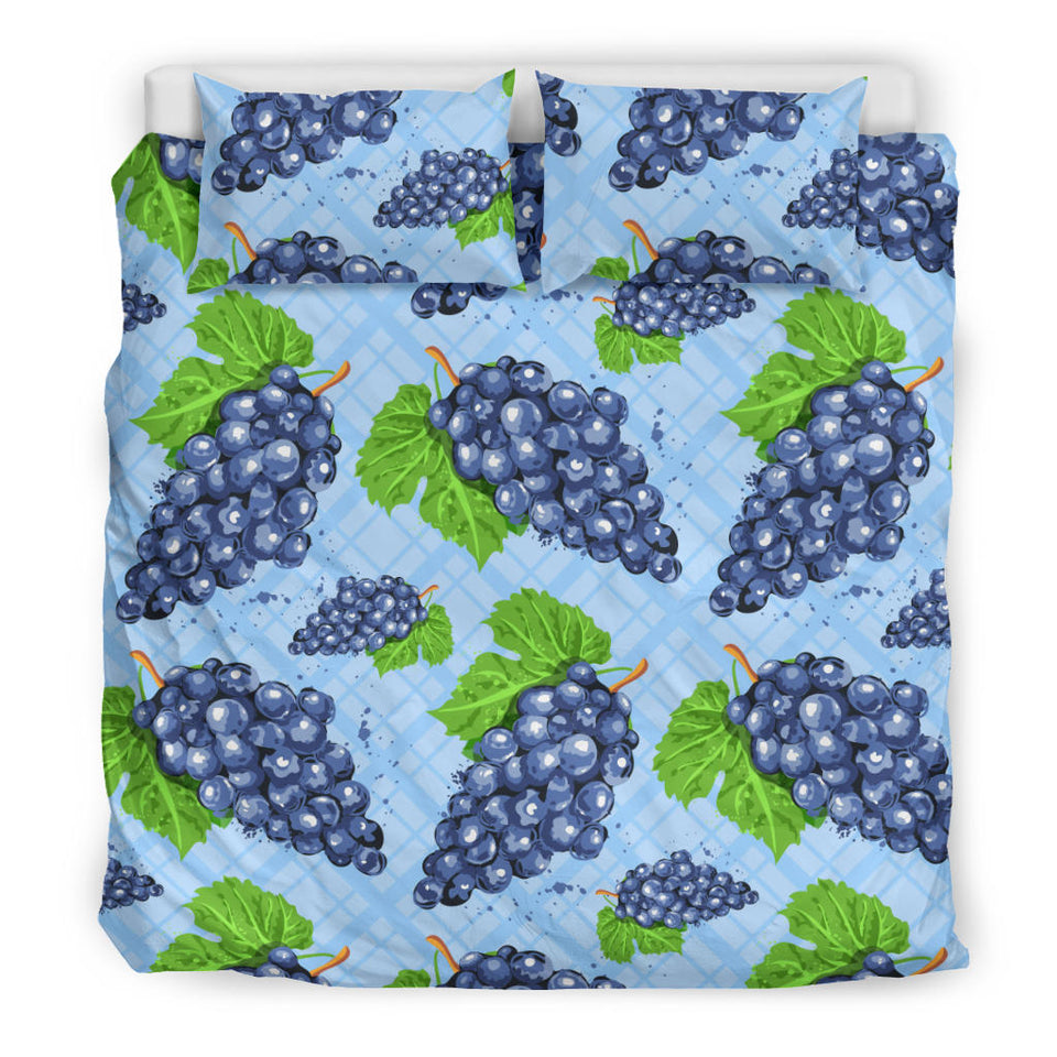 Watercolor Grape Pattern Bedding Set