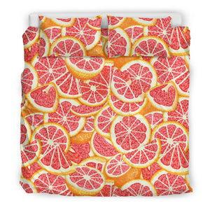 Tropical Grapefruit Pattern Bedding Set