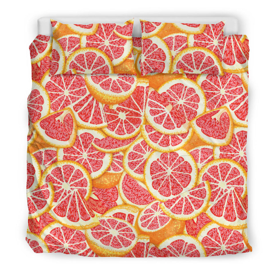 Tropical Grapefruit Pattern Bedding Set