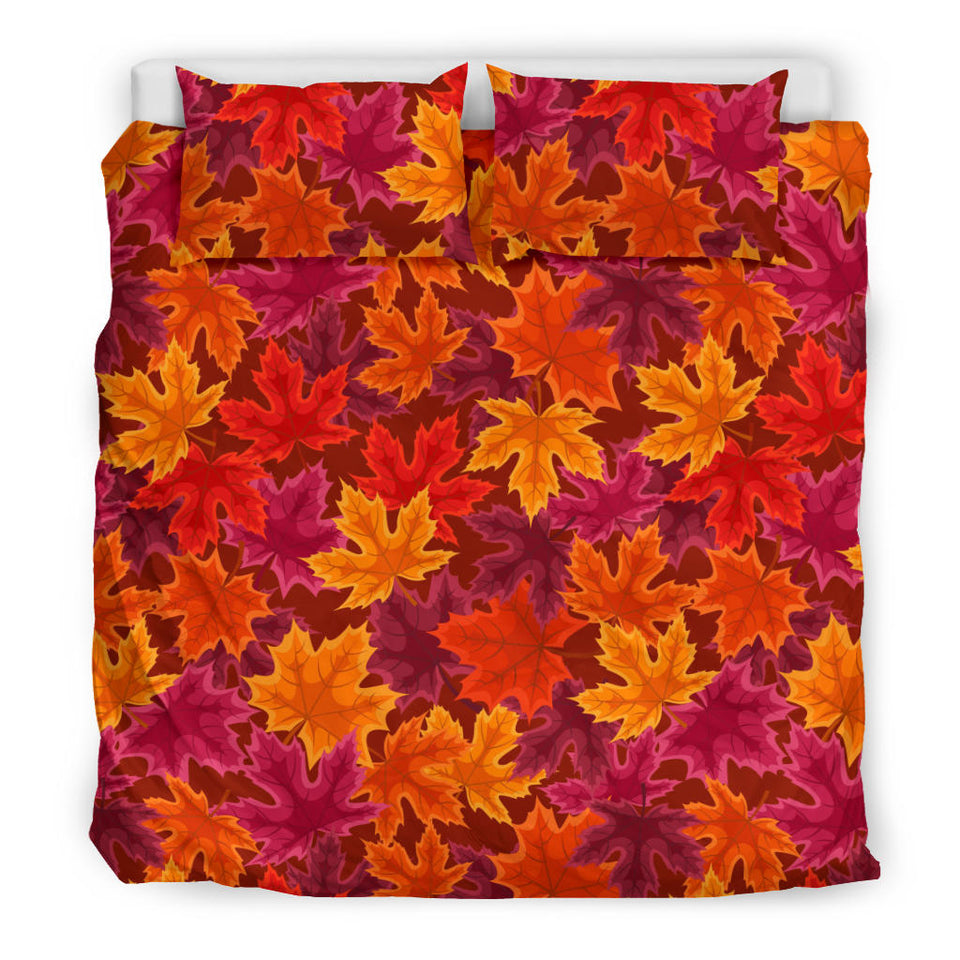 Autumn Maple Leaf Pattern Bedding Set