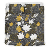 Beautiful Gold Autumn Maple Leaf Pattern Bedding Set