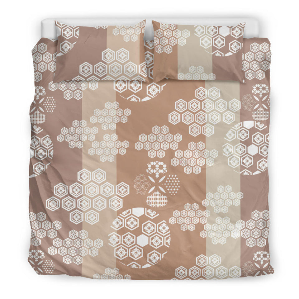 Beautiful Hexagon Japanese  Pattern Bedding Set