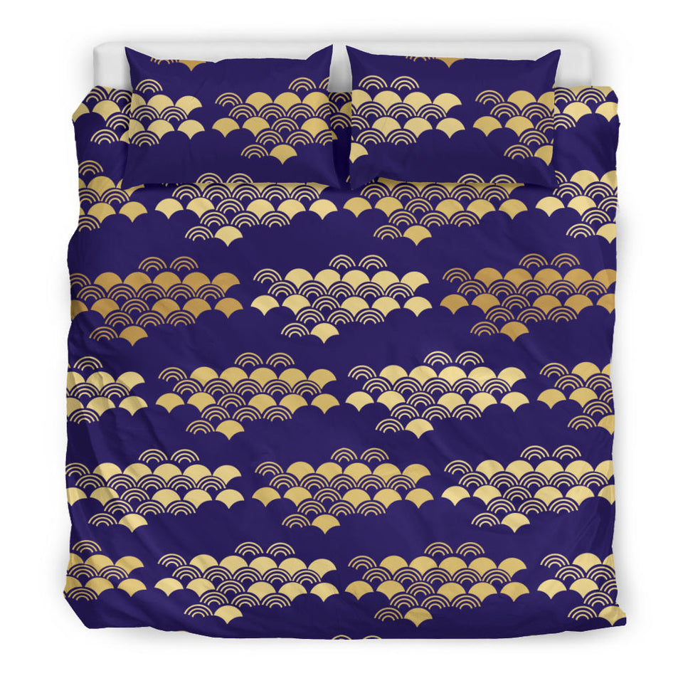 Beautiful Japanese Fan Pattern Bedding Set