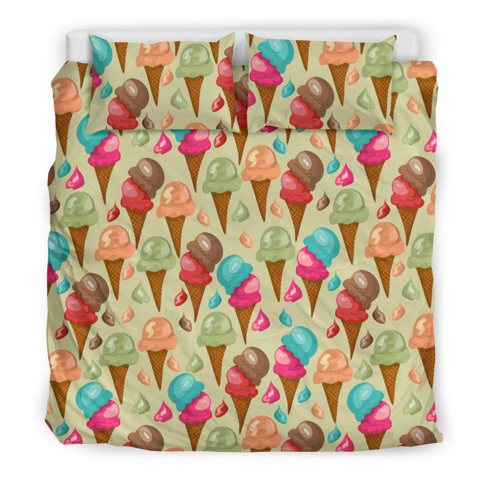 Colorful Ice Cream Pattern Bedding Set