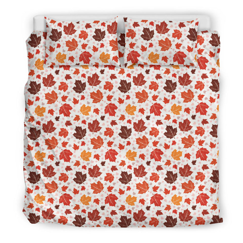Colorful Maple Leaf Pattern Bedding Set