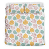 Colorful Onions White Background Bedding Set