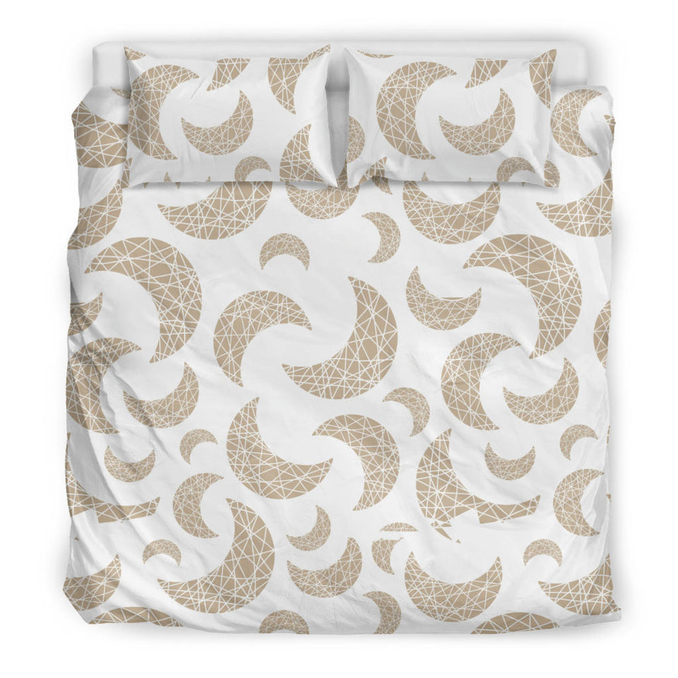 Cool Gold Moon Abstract Pattern Bedding Set