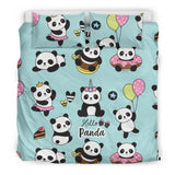 Cute Baby Panda Pattern Bedding Set