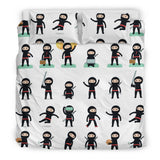 Cute Ninja Katana Sword Pattern Bedding Set