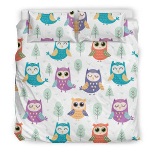 Cute Owl Pattern Bedding Set