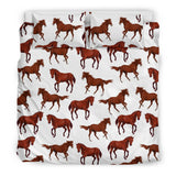 Horses Running Pattern Background Bedding Set