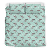 Kangaroo Pattern Background Bedding Set