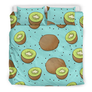 Kiwi Blue Background Bedding Set