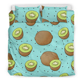 Kiwi Blue Background Bedding Set