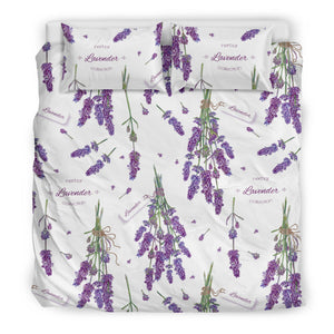 Lavender Flower Design Pattern Bedding Set