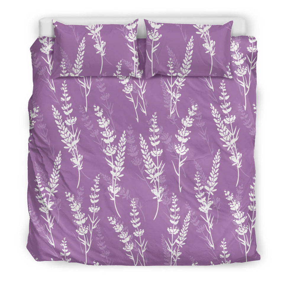 Lavender Flowers Purple Pattern Bedding Set