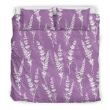Lavender Flowers Purple Pattern Bedding Set