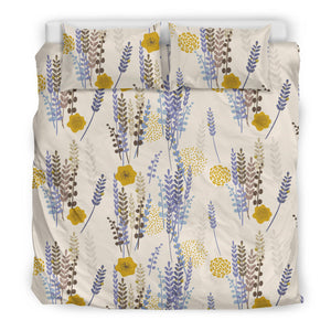 Lavender Modern Pattern Blackground Bedding Set
