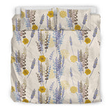 Lavender Modern Pattern Blackground Bedding Set