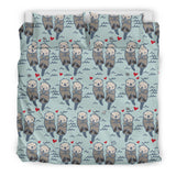 Lovely Sea Otter Pattern Bedding Set