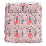 Octopus Winter Hat Garland Fish Candy Seaweed Coral Starfish Bedding Set