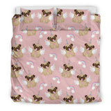 Cute Unicorn Pug Pattern Bedding Set