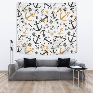 Anchors Rudders Pattern Wall Tapestry
