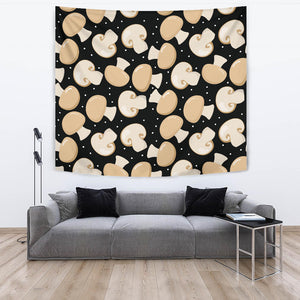 Champignon Mushroom Pattern Wall Tapestry