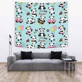 Cute Baby Panda Pattern Wall Tapestry