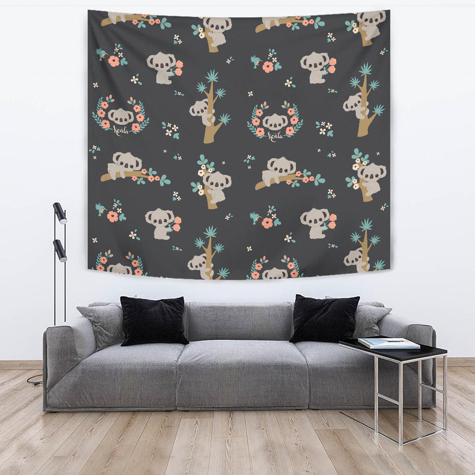 Cute Koala Pattern Wall Tapestry