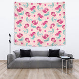 Cute Little Mermaid Pattern Wall Tapestry
