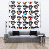 Cute Ninja Design Pattern Wall Tapestry