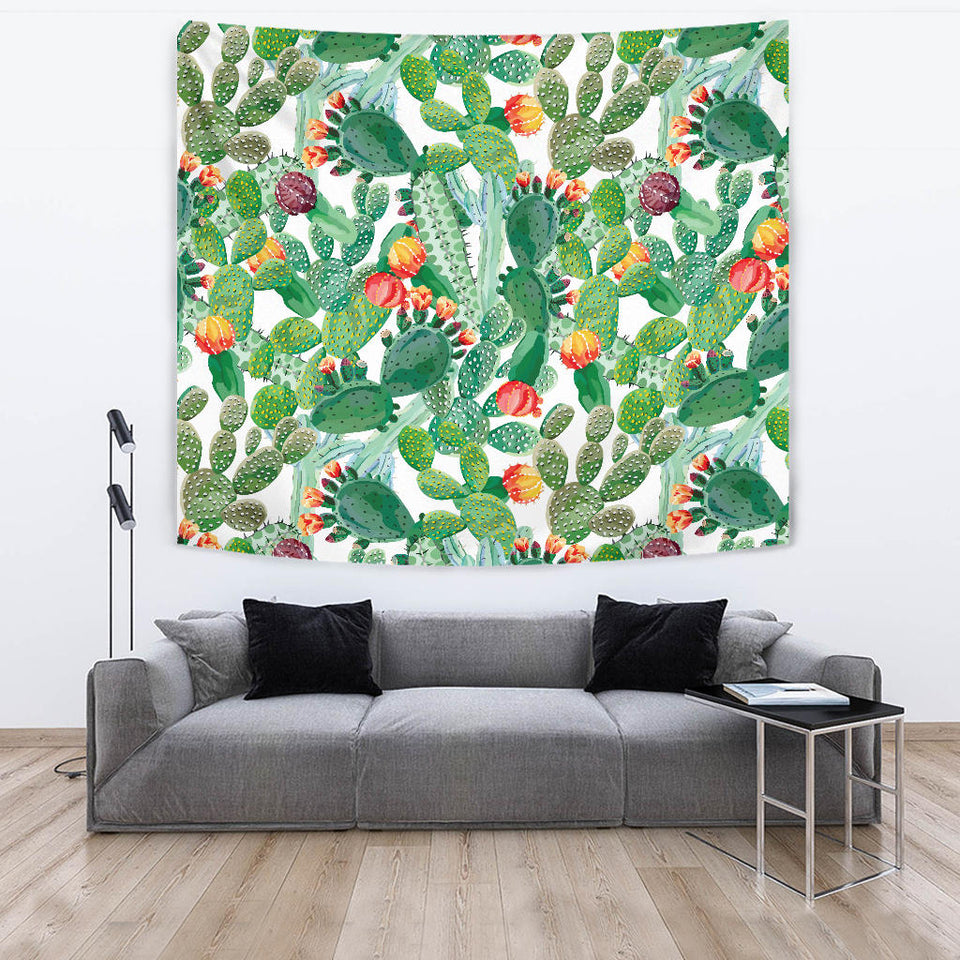 Cactus Design Pattern Copy Wall Tapestry