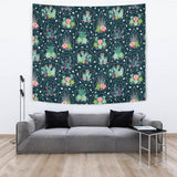 Cactus Glass Terrarium Pattern Wall Tapestry