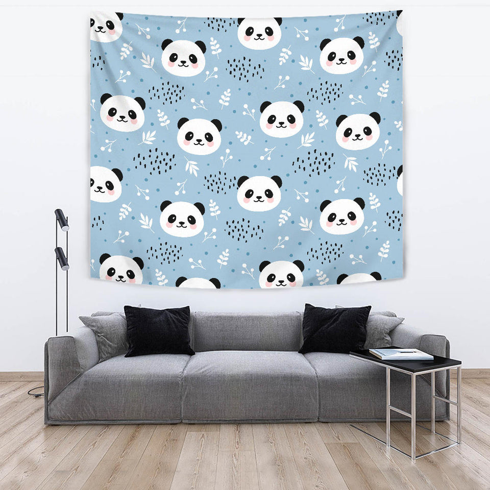 Cute Panda Pattern Wall Tapestry