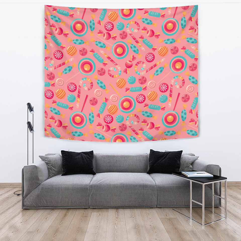 Colorful Candy Pattern Wall Tapestry