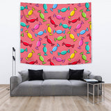Colorful Wrapped Candy Pattern Wall Tapestry