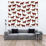 Horses Running Pattern Background Wall Tapestry
