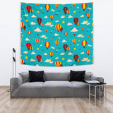 Hot Air Balloon Sky Pattern Wall Tapestry