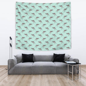 Kangaroo Pattern Background Wall Tapestry