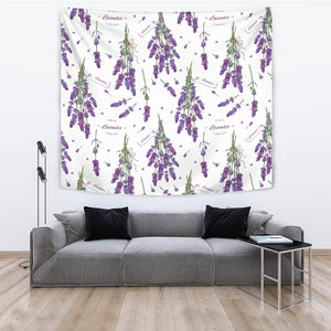 Lavender Flower Design Pattern Wall Tapestry