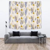 Lavender Modern Pattern Blackground Wall Tapestry