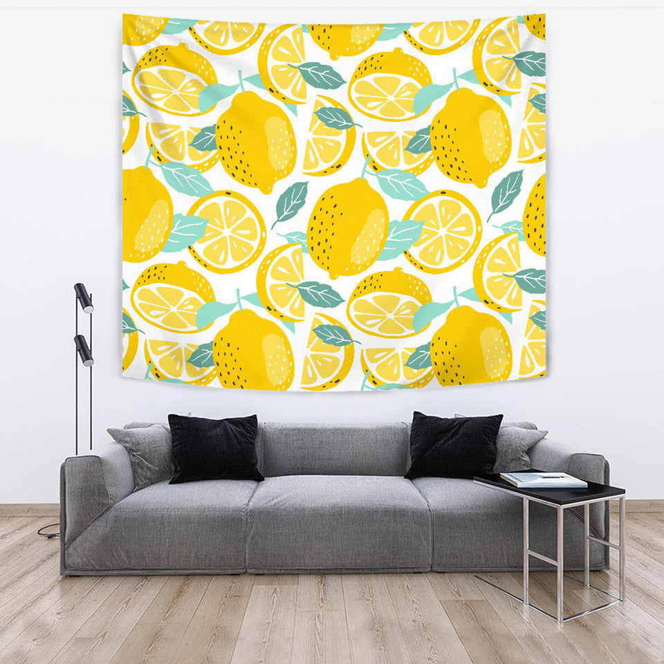 Lemon Design Pattern Wall Tapestry